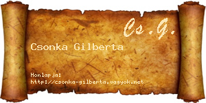 Csonka Gilberta névjegykártya